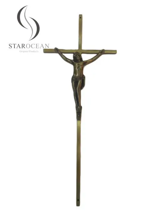 Europe Style Funeral Crucifix Coffin Decoration High Polished Featuring