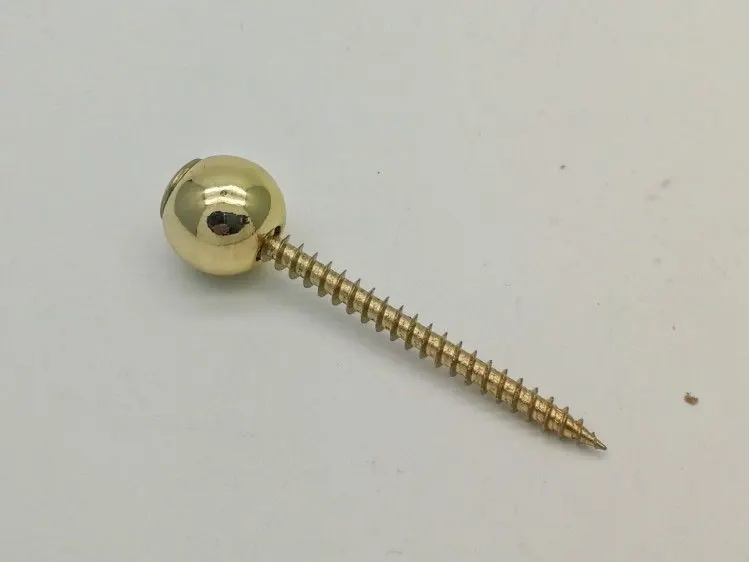 Gold Plated Spherical Zamak Material Coffin Screw Accessories Durable ZS10 view 1