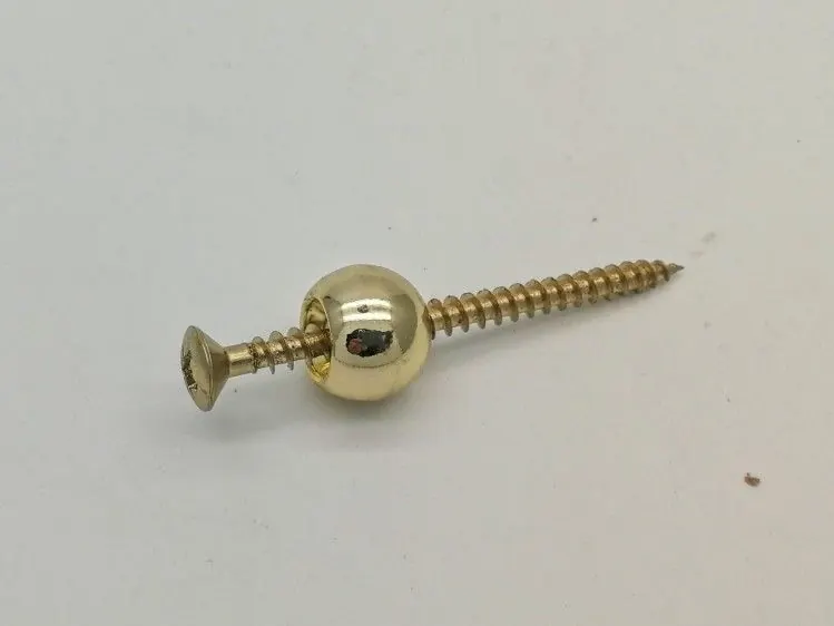 Gold Plated Spherical Zamak Material Coffin Screw Accessories Durable ZS10 view 2