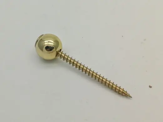 Gold Plated Spherical Zamak Material Coffin Screw Accessories Durable ZS10