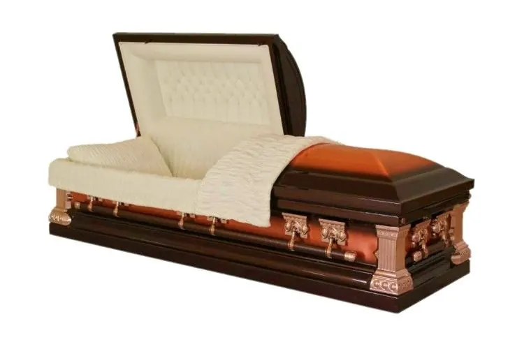 Beautiful Looking Cremation Coffin, Funeral Home Coffin 32 O.Z Thickness MC02 view 1