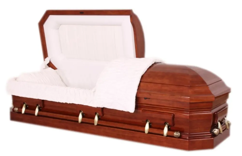 Luxury Design Wooden Caskets Crepe Interior 30 Days Delivery Time SGS view 1