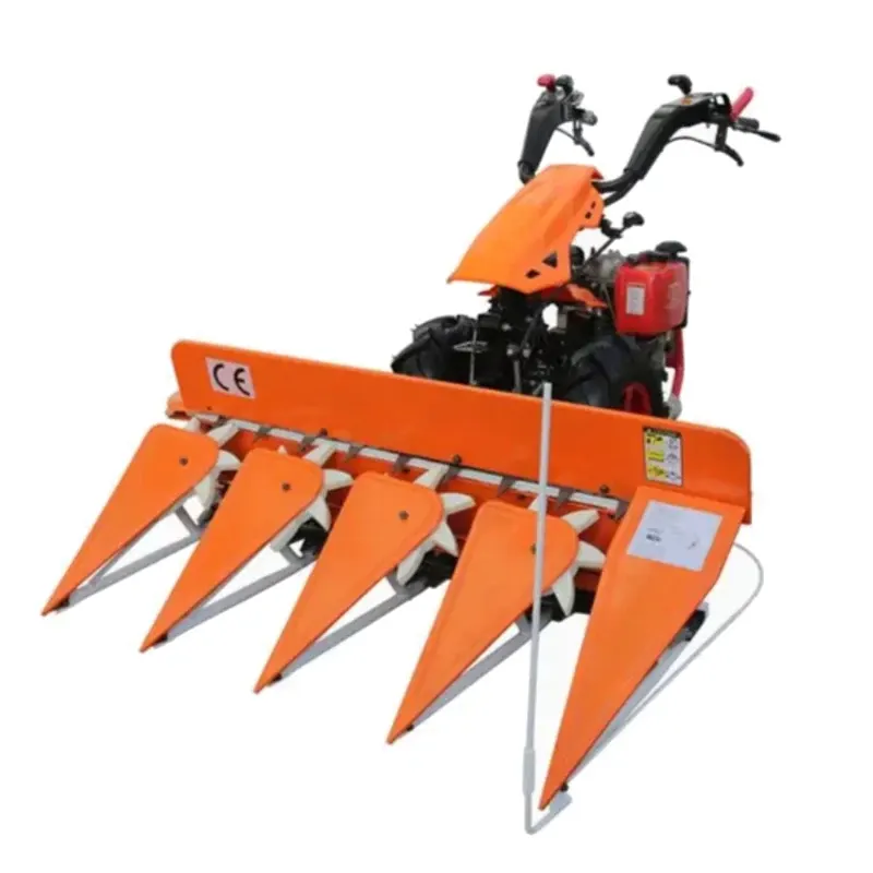 Two-Wheel Tractor with Harvester