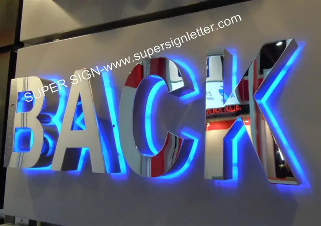 backlit LED sign letters