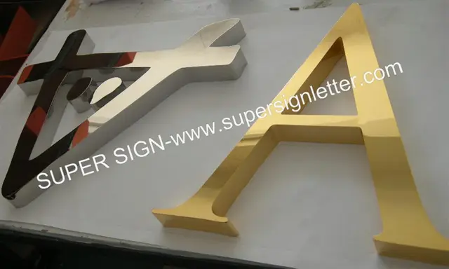 Golden Polished Stainless Steel Letters 01