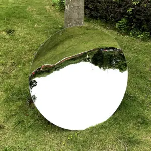 Concave and convex mirror.Mirror.Stainless steel Haha mirror