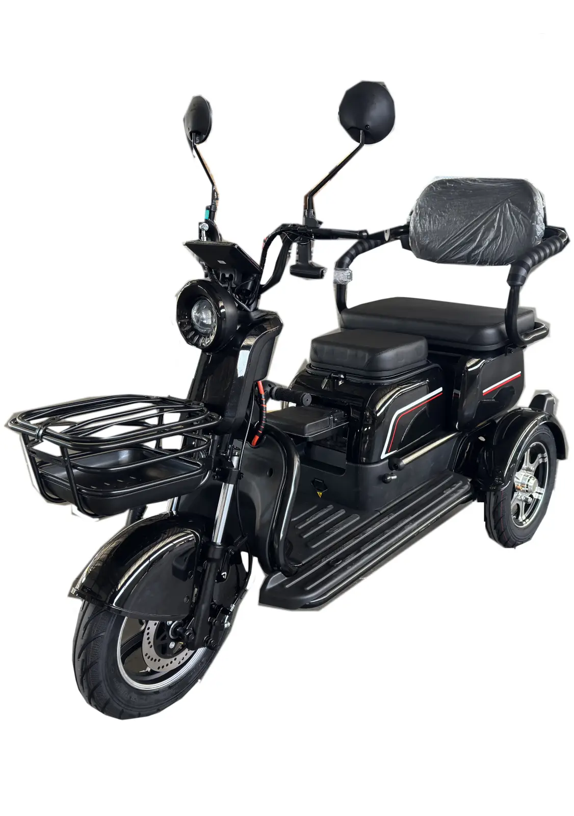 X3 60V 2026 — dreirädriger Elektro-Mobilitätsroller für Erwachsene, offener Aufbau, Trommelbremsen vorn und hinten, Elektro-Dreirad für Personentransport