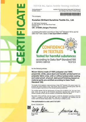 Fabric certificate