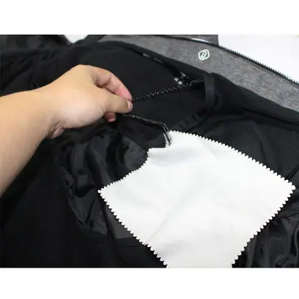 Men's reflective ski jacket with connected hood view 5