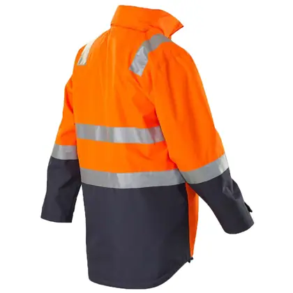 Wholesale men's hi-viz 4 in 1 waterproof jacket view 3