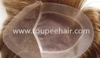 Blond natural men's toupee TH139
