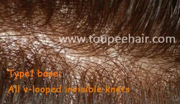 base de piel v-looped invisible tipo 1