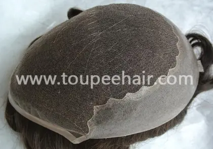 Tupé de stock de encaje y piel Q6