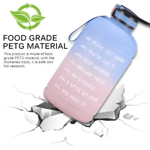 1 Gallon 3.78L Portable Sports Bucket Large Sport Water Bottle