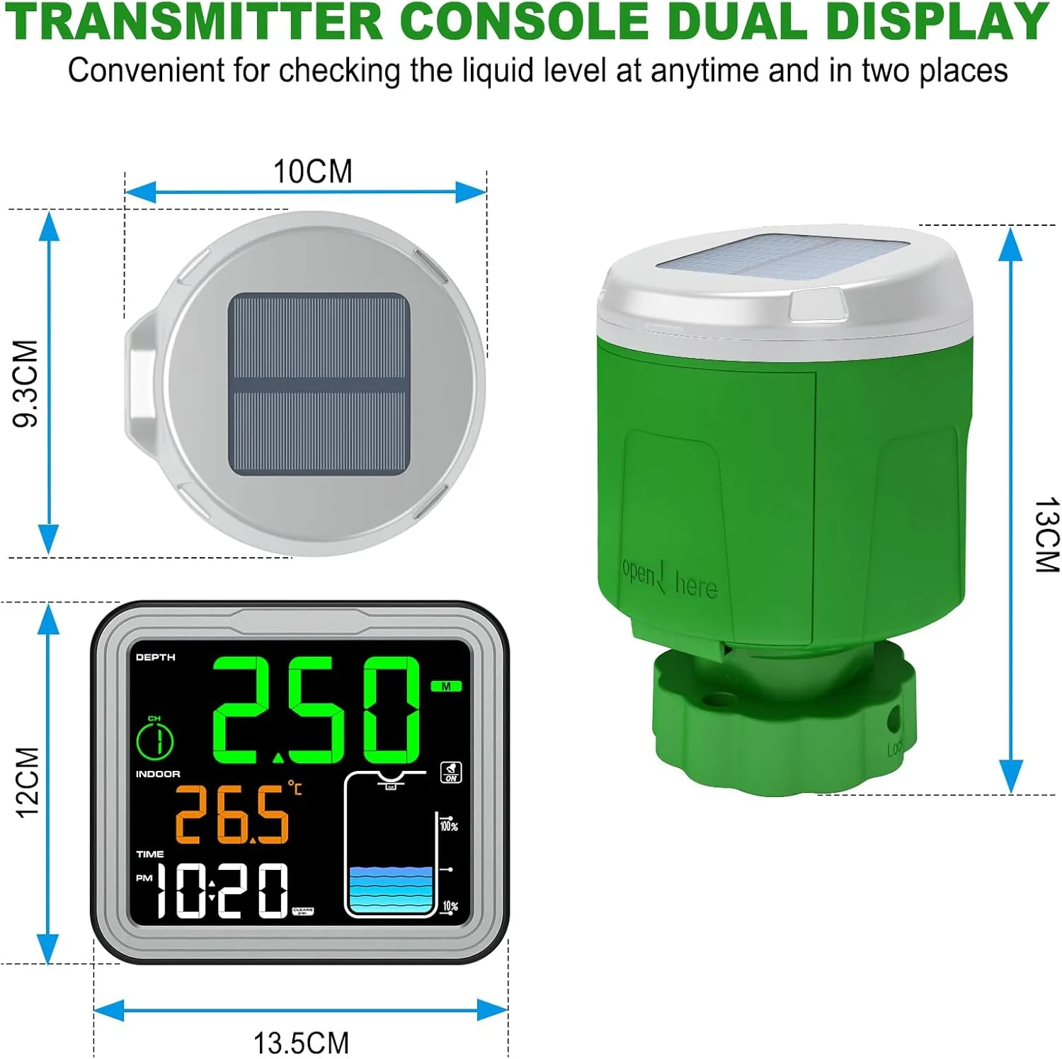 Датчик FT-0024 при вертикальной установке на резервуаре для хранения воды