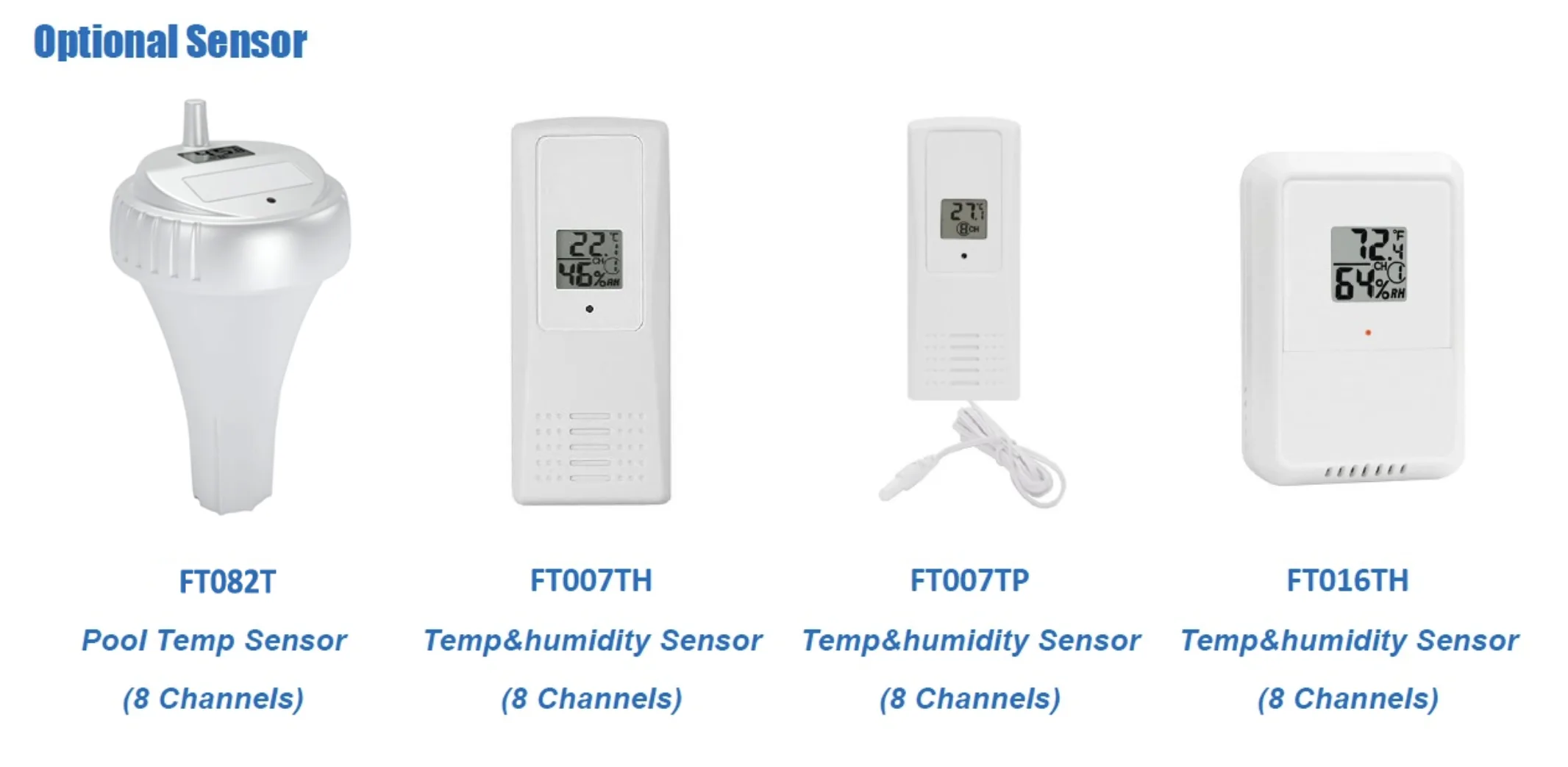 FT0818 weather station sensor mounted outdoors with battery compartment visible
