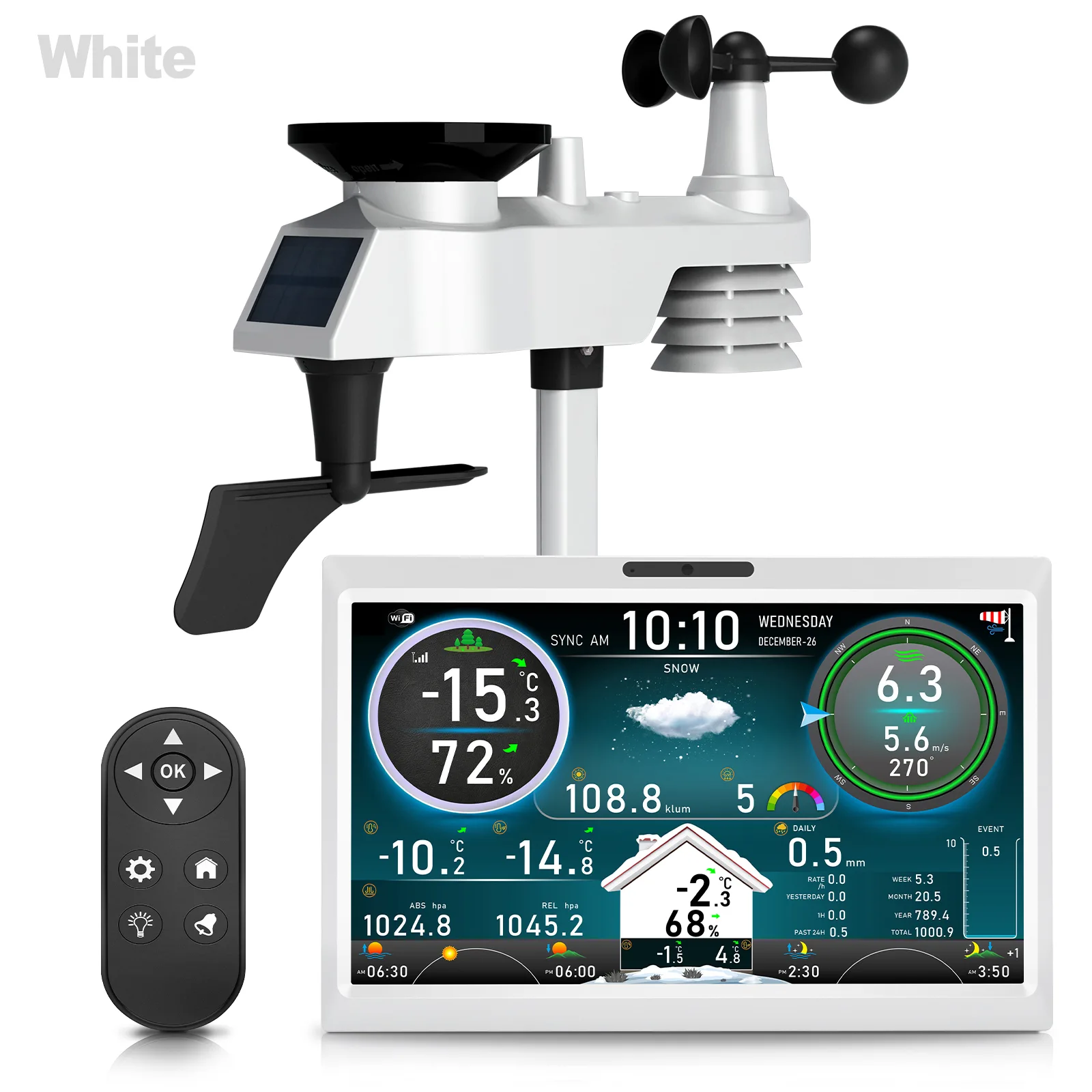 Метеостанция FT-1006 с 10,1-дюймовым TFT-дисплеем, цветной вариант 1