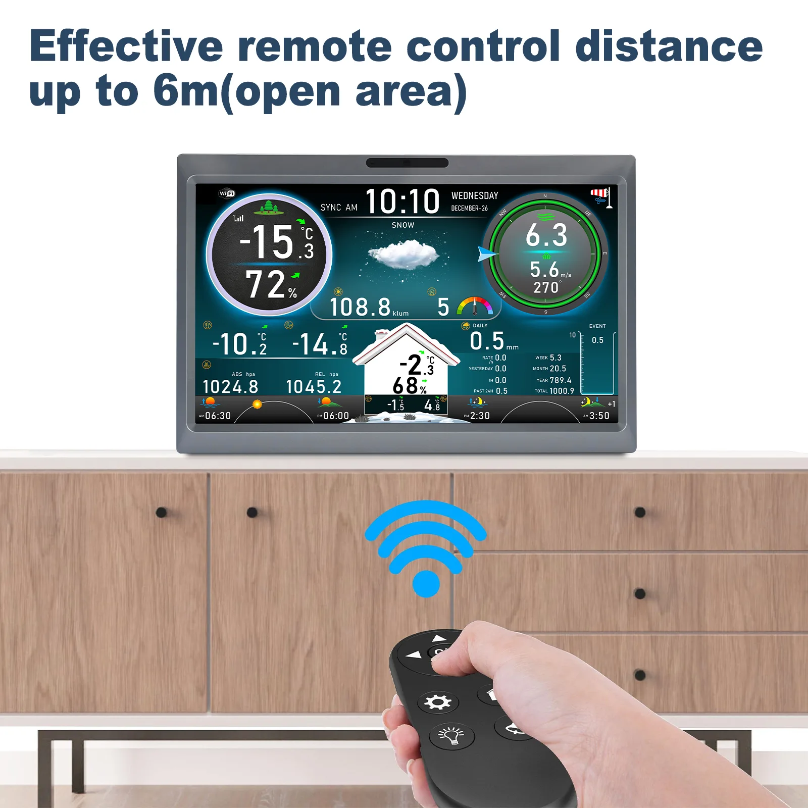 FT-1006 10.1′ TFT Display Wifi Weather Station from UCTECH