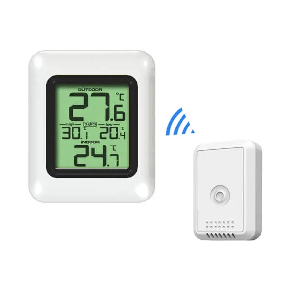 FT0047 wireless thermometer system with indoor console and outdoor sensor