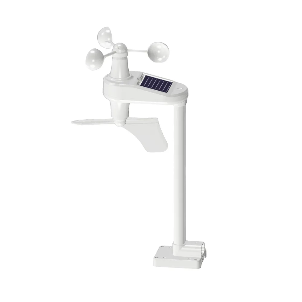 FT009TW wind speed and direction sensor with cup anemometer vane and solar panel