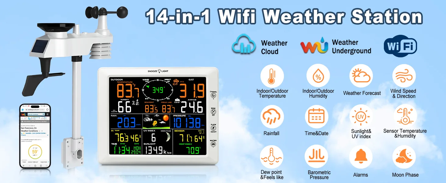 Wetterstationssystem FT0300 mit Konsole und Sensor in Einzelhandelsverpackung