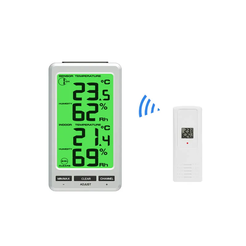 FT0303 wireless thermo-hygrometer with outdoor sensor and indoor console