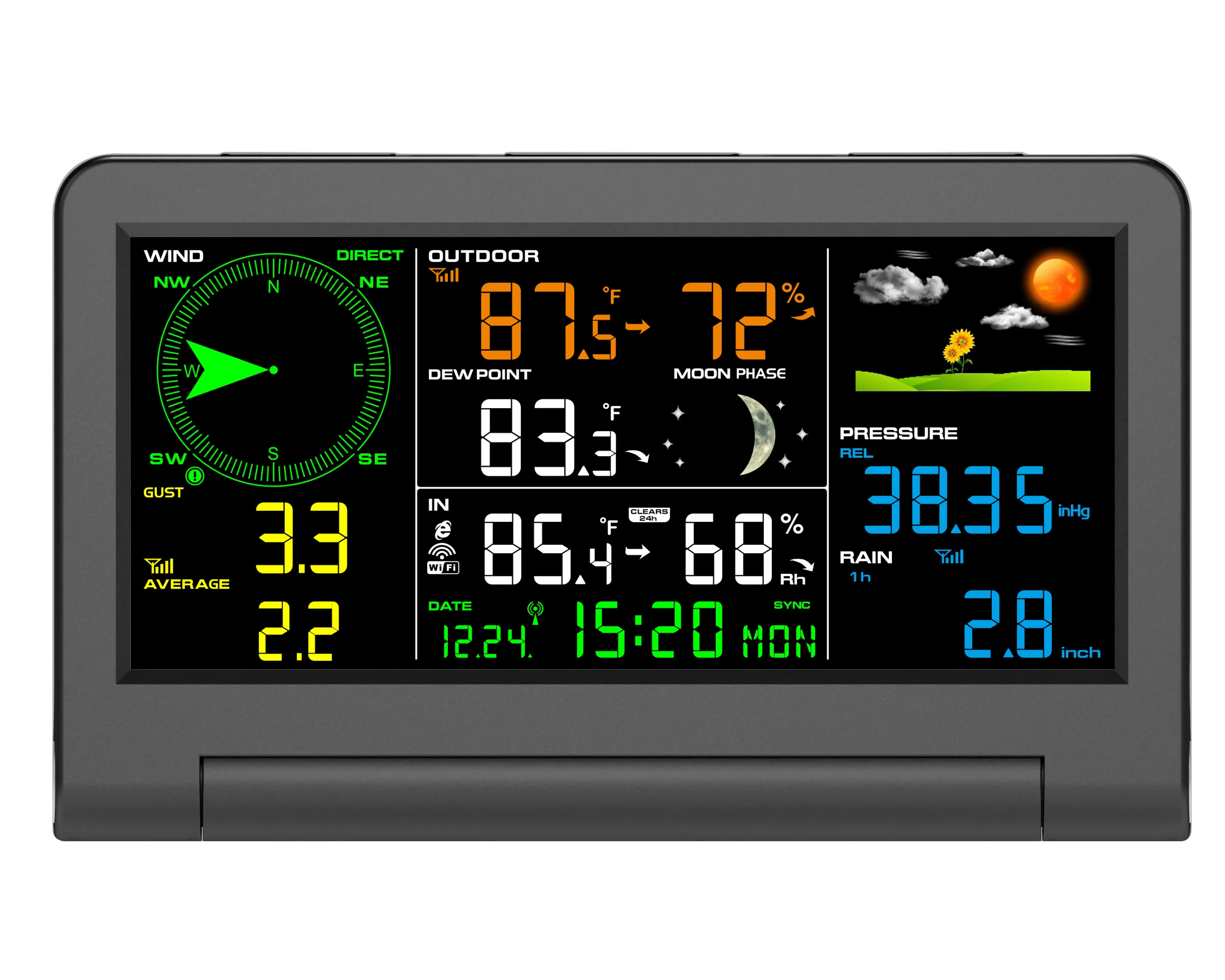 FT0350 outdoor sensor (FT020T) with solar panel and moulded plastic housing