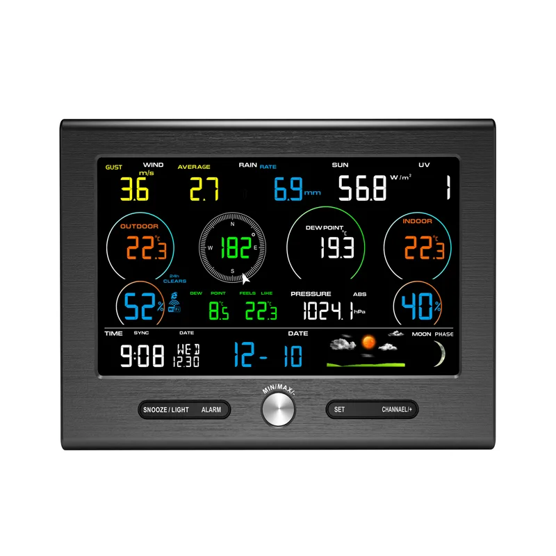 FT0376 Lora WiFi Weather Station with integrated outdoor sensor and console
