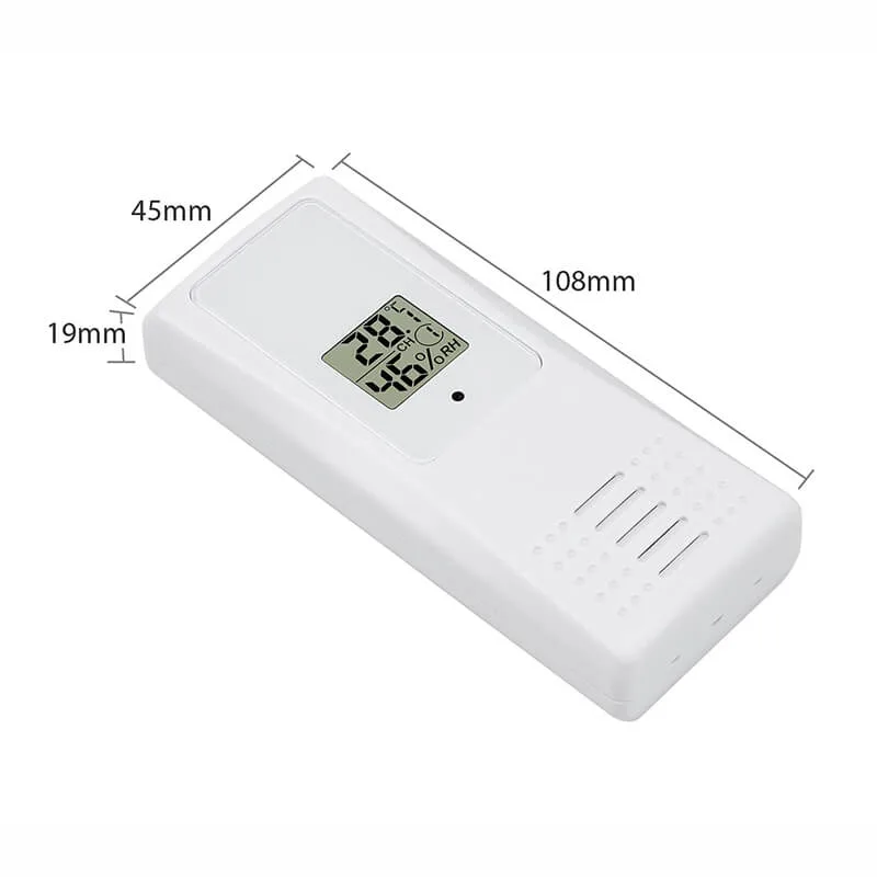 FT0804 weather station setup with console and outdoor sensor mounted on a wall