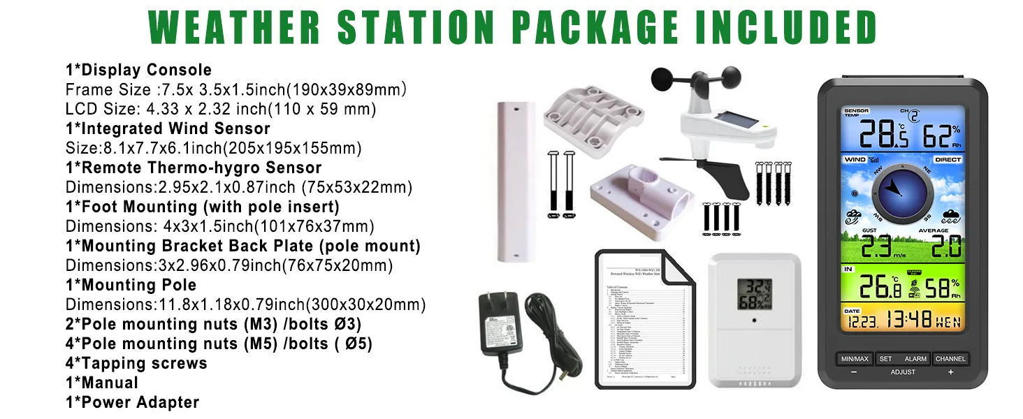 FT0214 Wireless Weather Station Wind Gauge from UCTECH