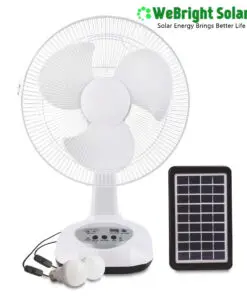 Solar Fan 12" 18" Rechargeable Fan Kit with LED Light