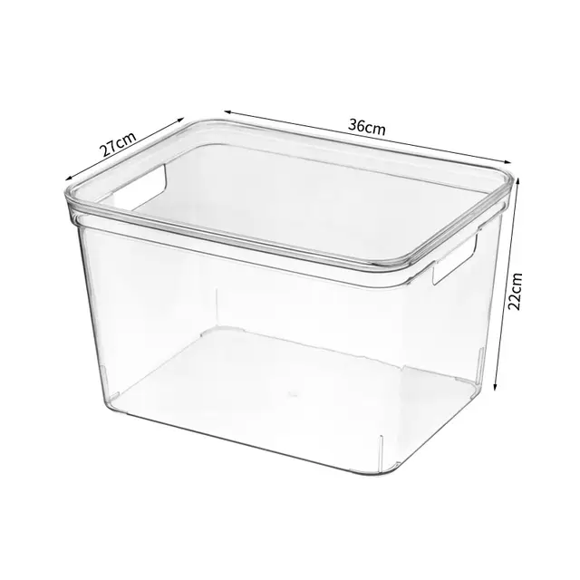 Storage Transparent Storage box with lid, Large
