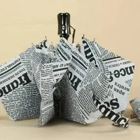 Paper Style Folding Automatic Waterproof Umbrella — Household Helpers item WK10035 from Wi