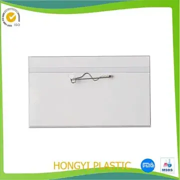 PVC id badge holder with pin