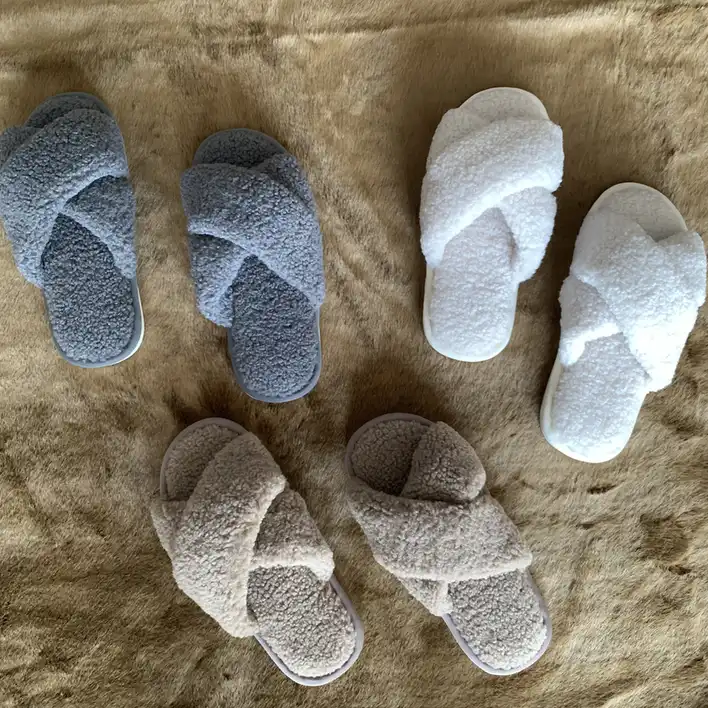 Teddy Faux Fur Slippers view