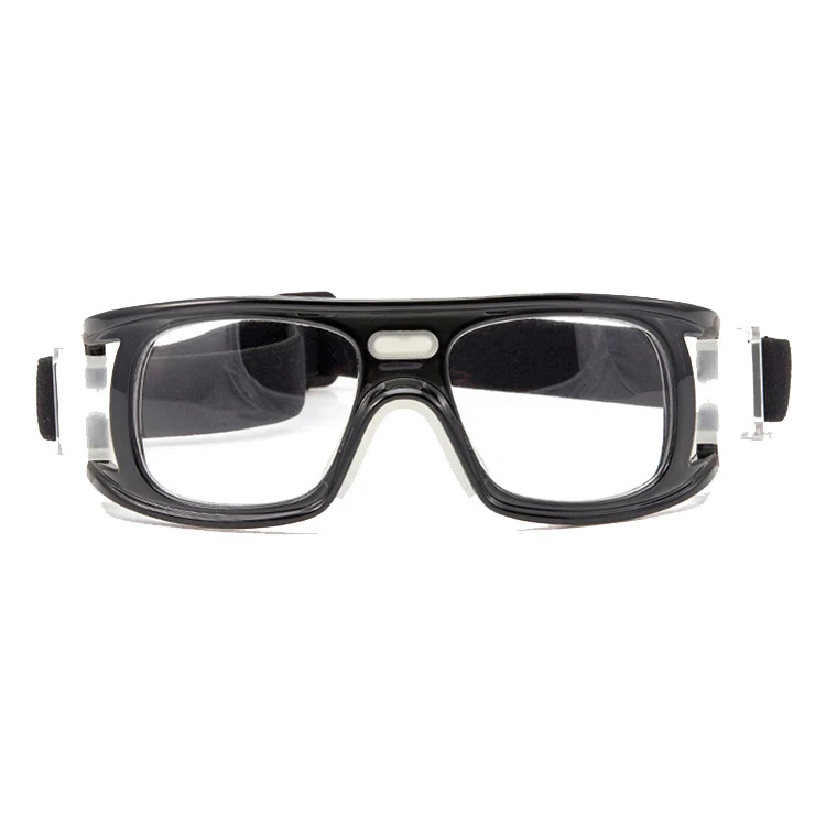 BK-L001 goggle worn by a person, showing the adjustable elastic strap and silicone buckle