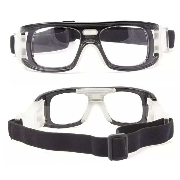 BK-L001 goggle with the adjustable strap fully extended and the silicone buckle in place