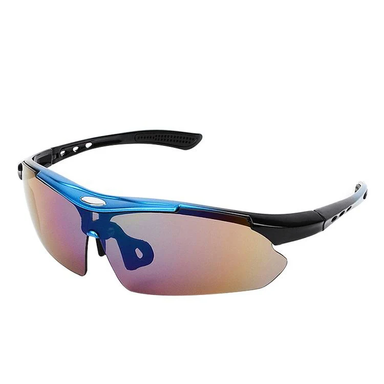 CL-J008 cycling glasses with clear polycarbonate lens and black frame