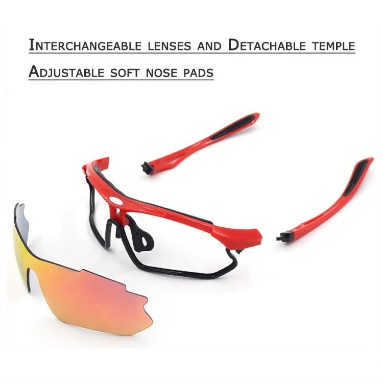 CL-J037P glasses fitted with elastic headband for secure cycling fit