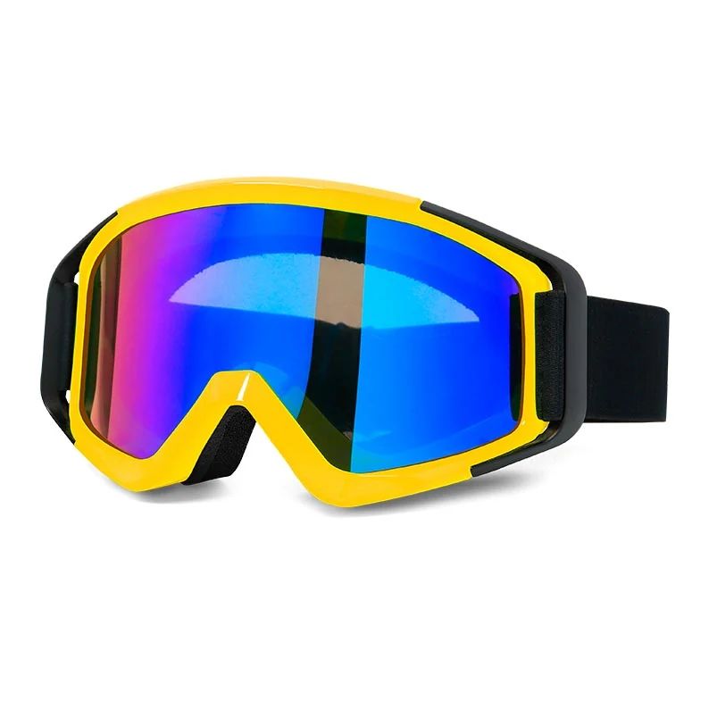 MT-J036 motocross goggles with clear HD polycarbonate lens and black TPU frame with triple-layer foam