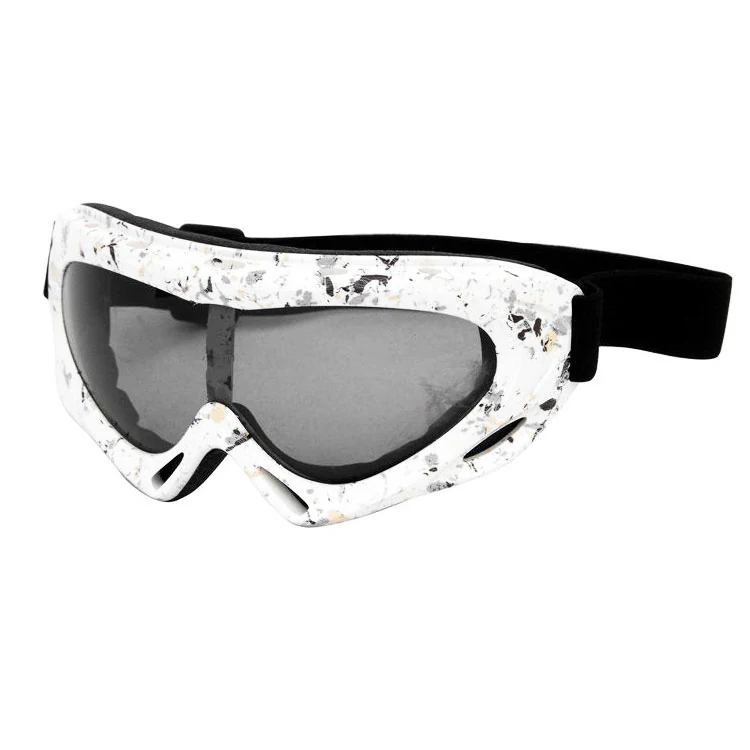 MT-Y651 goggle fitted under a motorcycle helmet, showing low-profile frame and secure fit