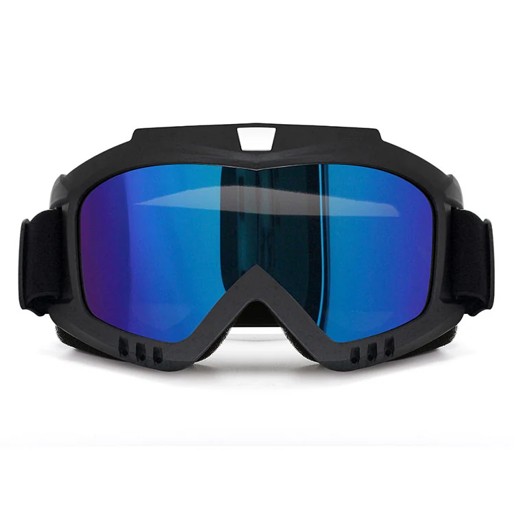 Side view of MT-Y655 goggle highlighting ventilation holes on top, bottom and mask