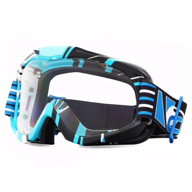 MT-Y671 windproof MX goggles with clear HD polycarbonate lens and black TPU frame