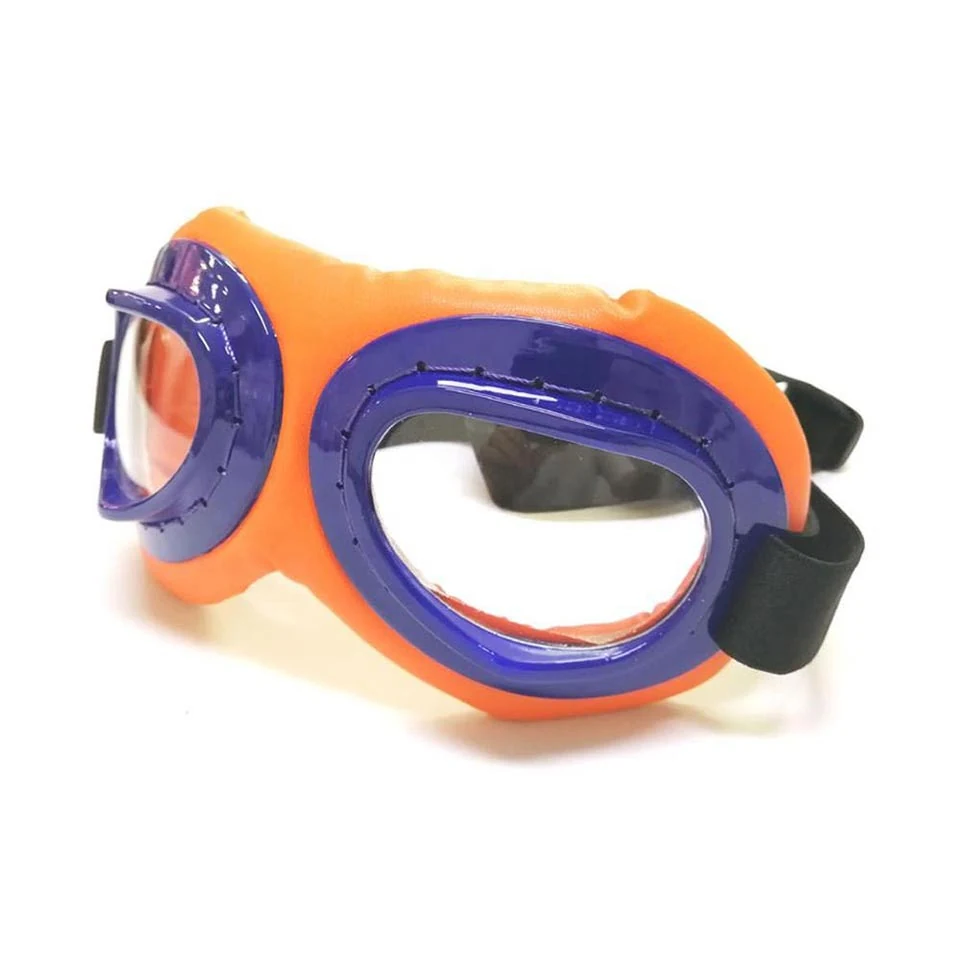Side view of PG-BP082 dog goggles showing adjustable head and chin straps