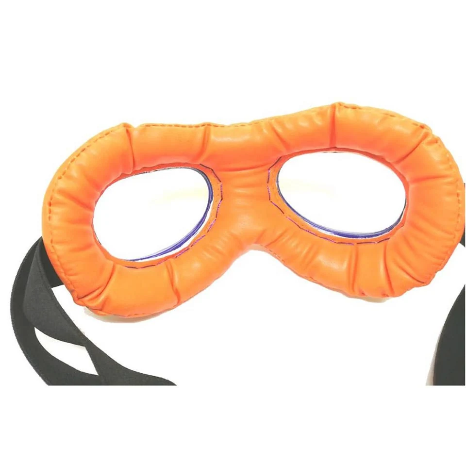 PG-BP082 dog goggles worn by a dog during outdoor activity, with wind and debris in the background