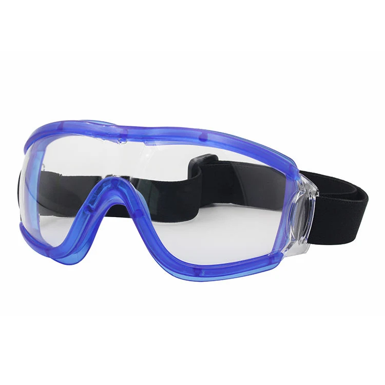 SG-JN010 children’s safety goggle with clear polycarbonate lens and flexible PVC frame