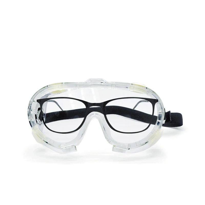 Close-up of the adjustable headband and strap on the SG-JN001 safety goggle