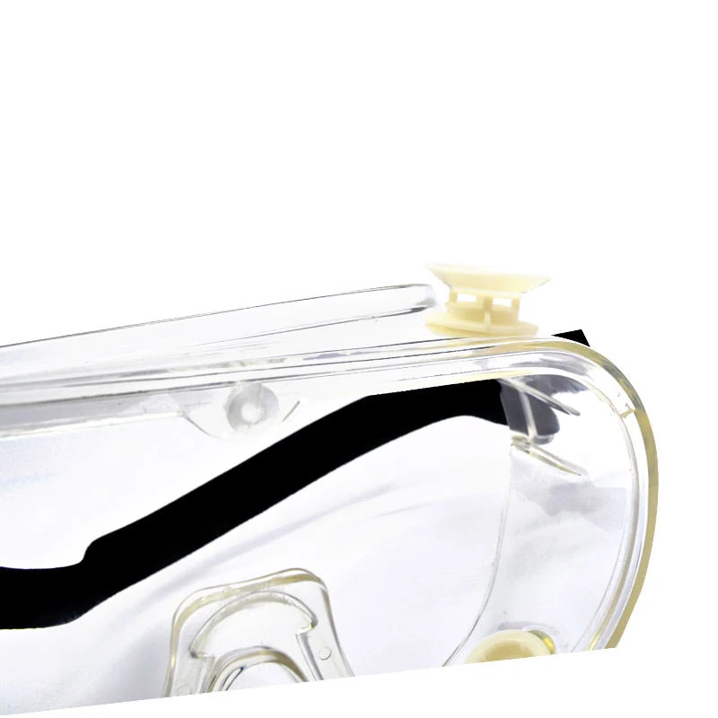 Top-down view of SG-JN002 goggle with adjustable headband and flexible PVC frame