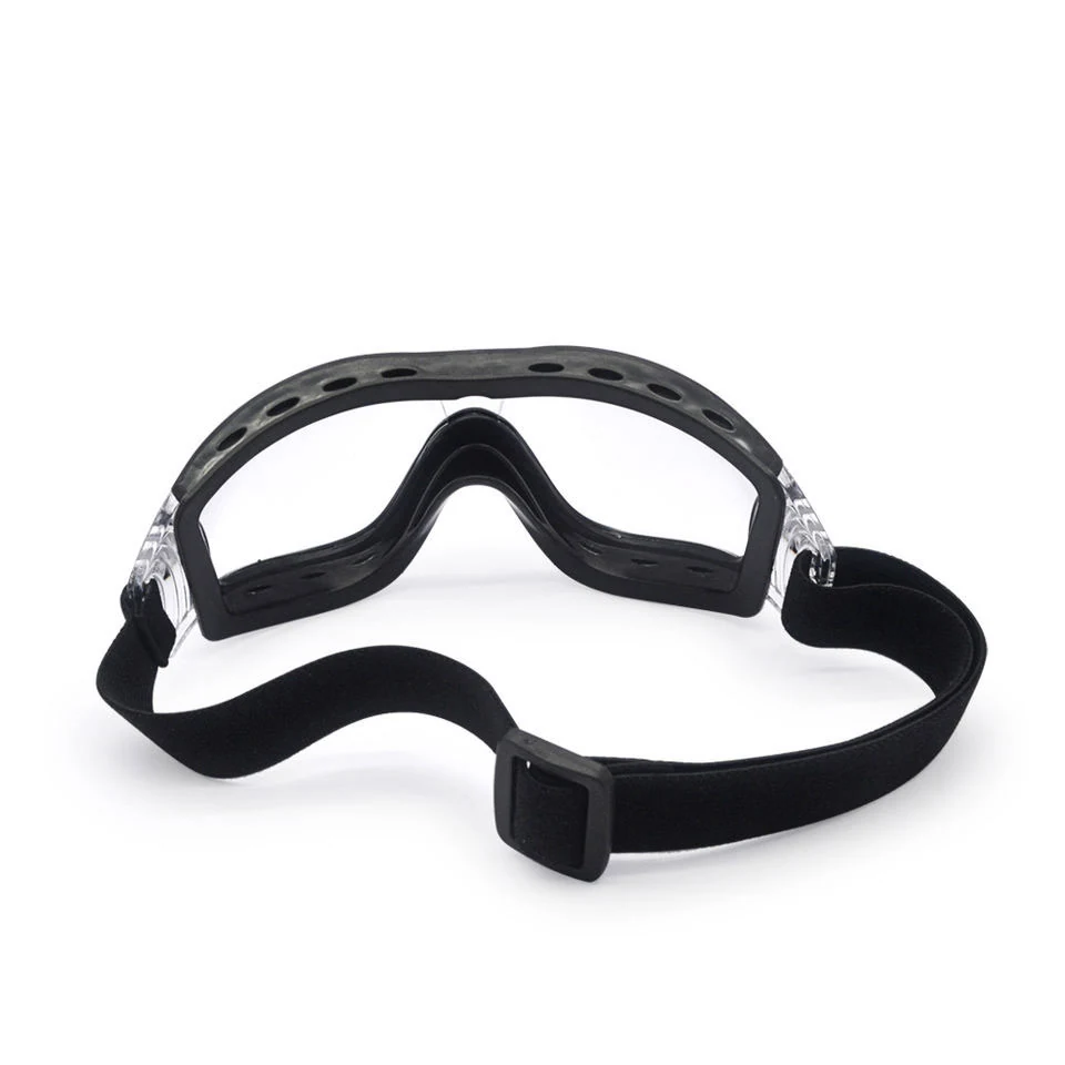 SG-JN069 goggle worn on a user's face, demonstrating the soft bridge and secure fit
