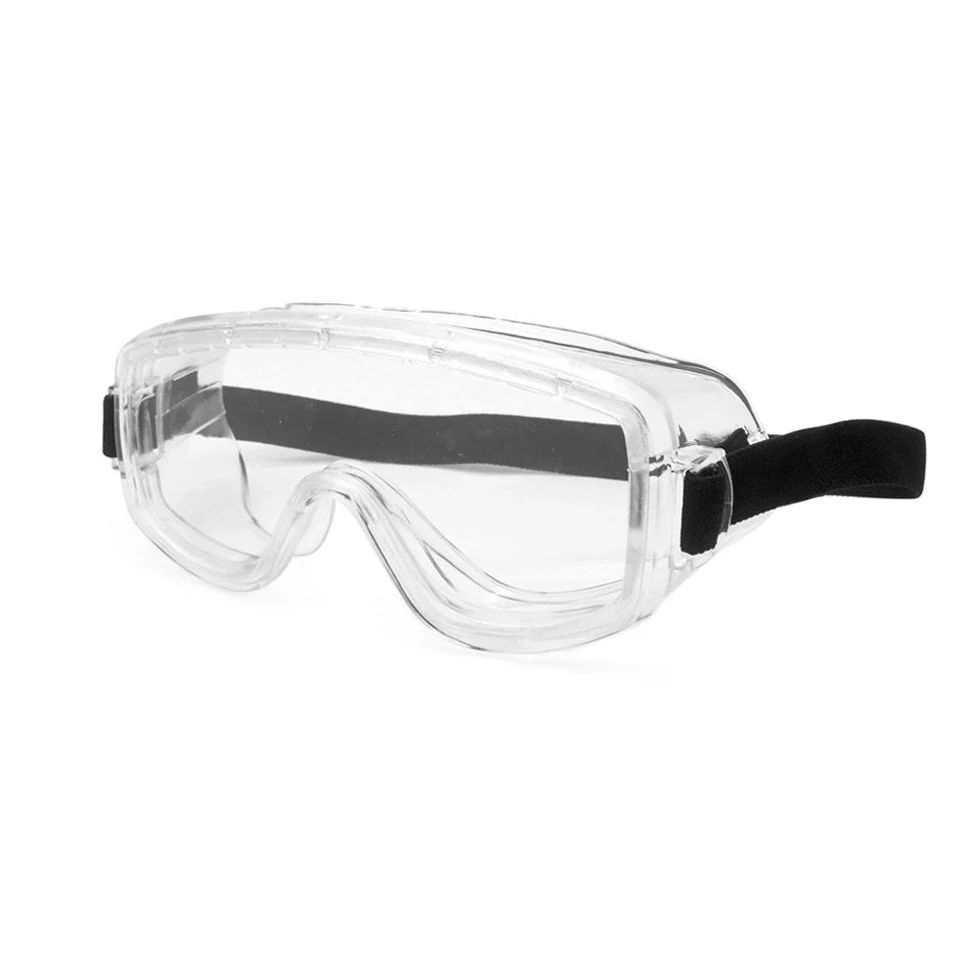 SG-JN074 safety goggle with polycarbonate lens and flexible PVC frame